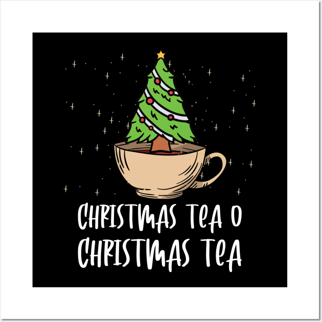 Tea Drinker Funny Christmas Gift Wall Art by Anassein.os